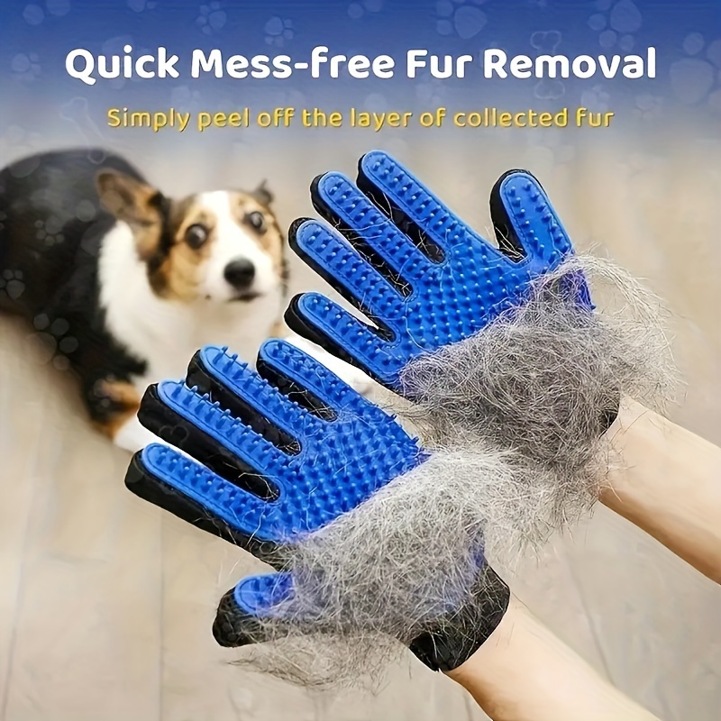 Pet Hair Remover Brush - Silicone Pet Grooming Gloves Cats Hair