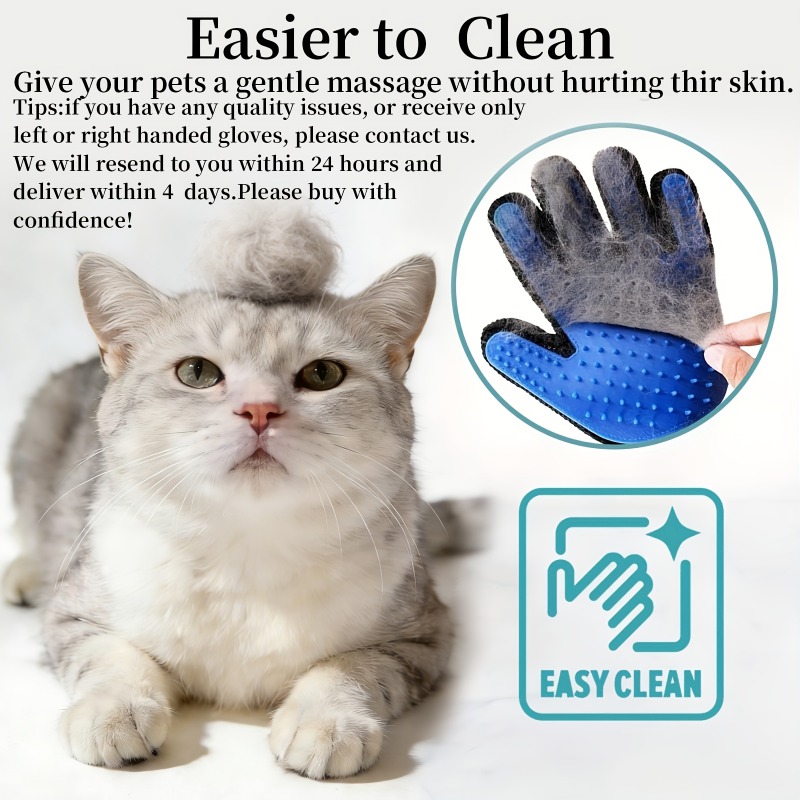 Pet Hair Remover Brush - 2 Pcs Cleaning Gloves Suitable for