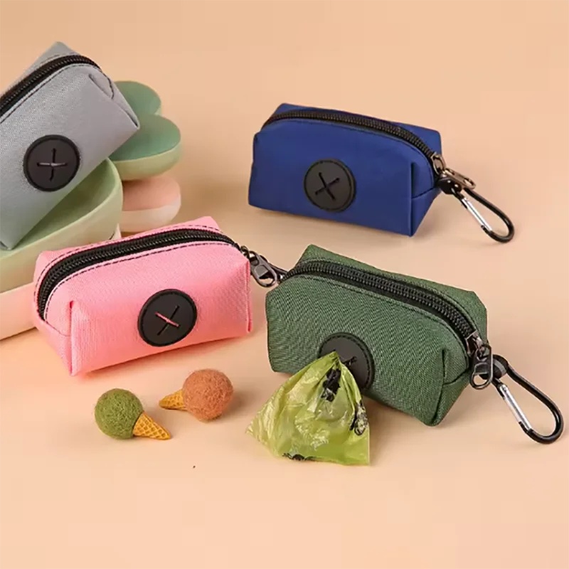 Poop Bag Dispenser - Hot Canvas Dog Poop Bag Holder,