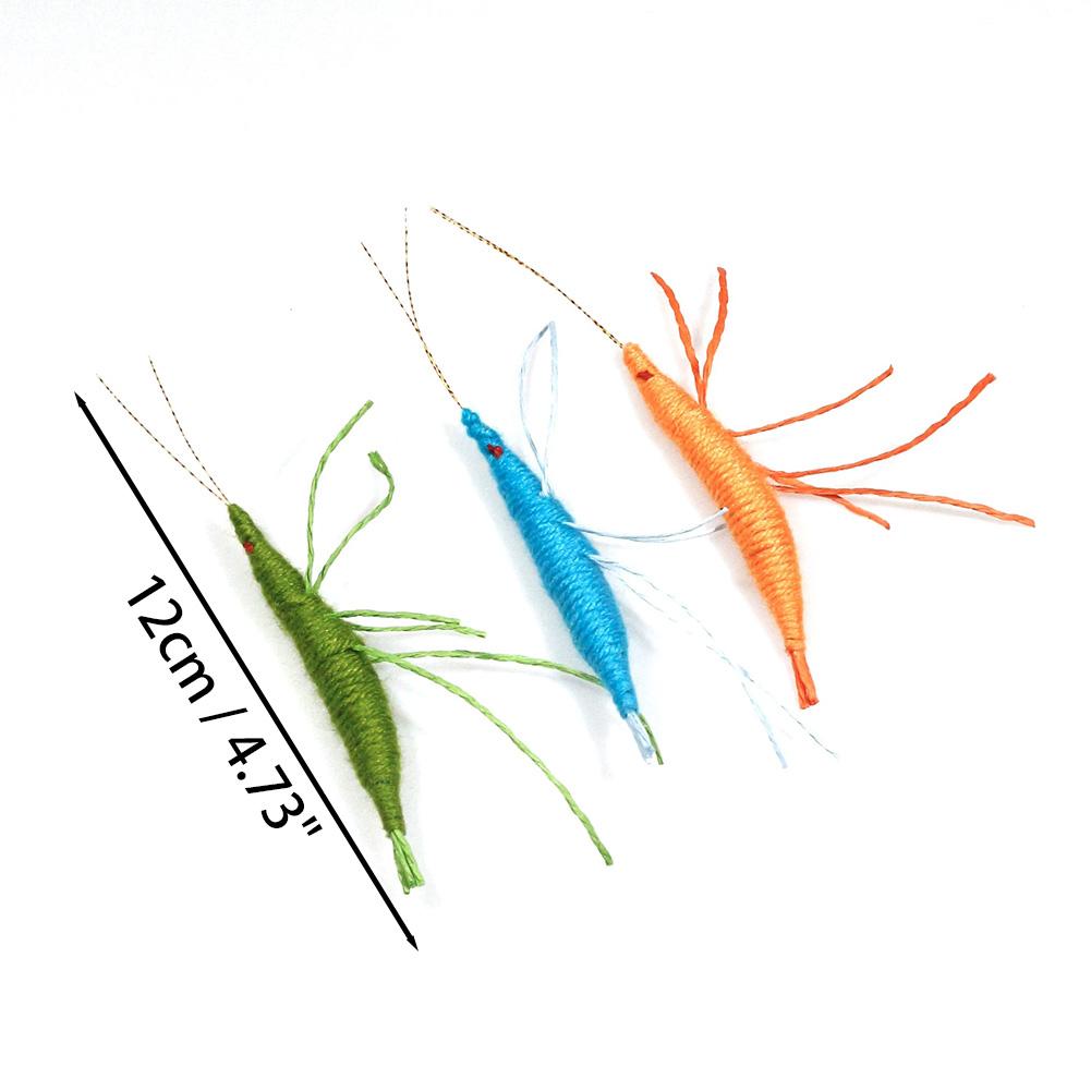 Catnip Toys - Wool Shrimp Cat Toy Contains Catnip