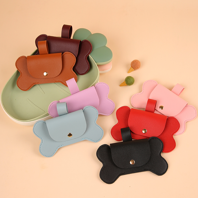 Poop Bag Dispenser - PU Leather Dog Poop Bag Dispenser