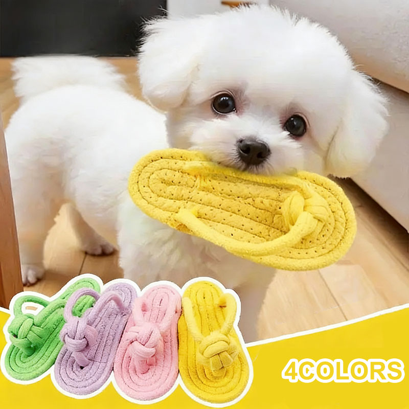 Pet Dental Chew Toy - Funny Pet Dog Toys Slippers Cotton