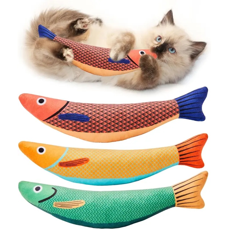 Catnip Toys - Cat Toys Fish,Teeth Grinding Catnip Toys,Soft