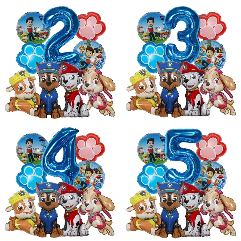 Pet Supplies Warehouse - 9pcs Cartoon Paw Patrol Foil Balloon