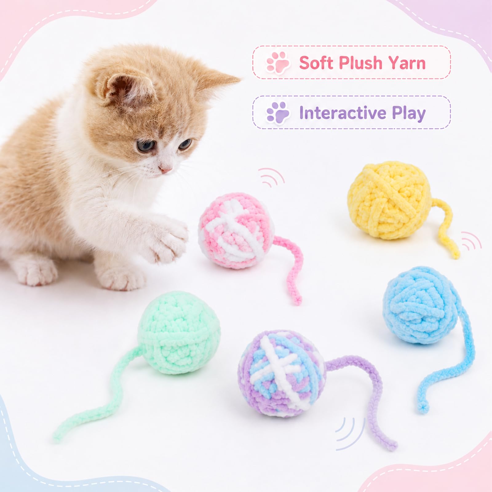 Cat Toys Balls Woolen Yarn Cat - Catnip Toys review and price