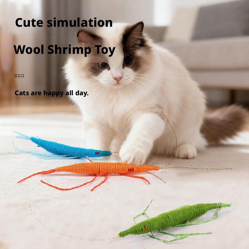 Wool Shrimp Cat Toy Contains C - Catnip Toys review and price