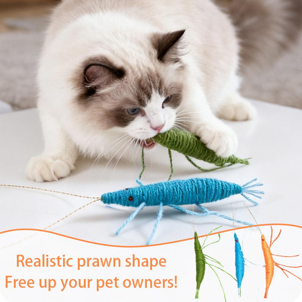 Wool Shrimp Cat Toy Contains C - Catnip Toys review and price