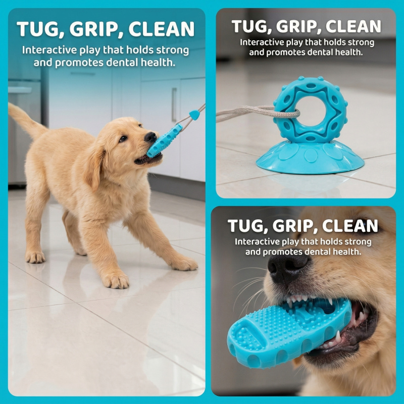Dog Chew Toy with Suction Cup, - Pet Dental Chew Toy review and price