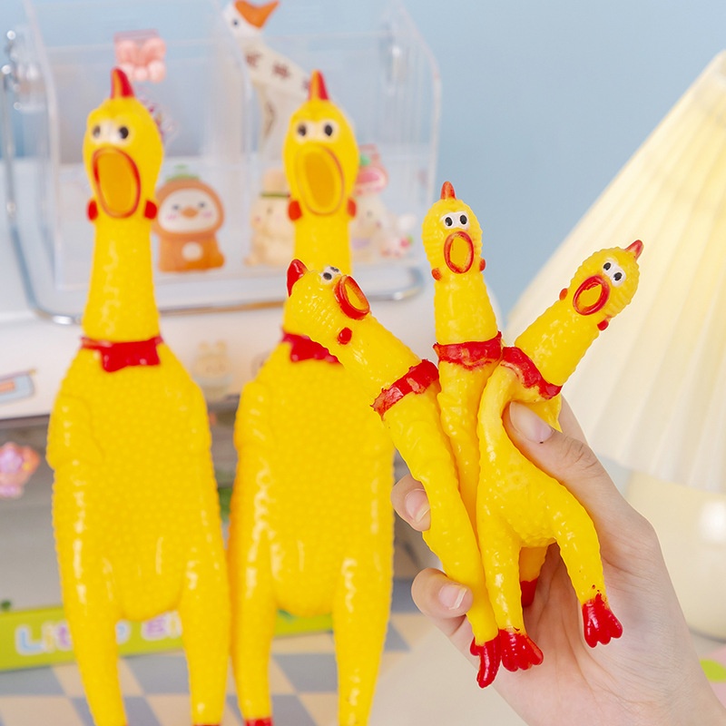 31CM Rubber Screaming Chicken  - Pet Dental Chew Toy review and price