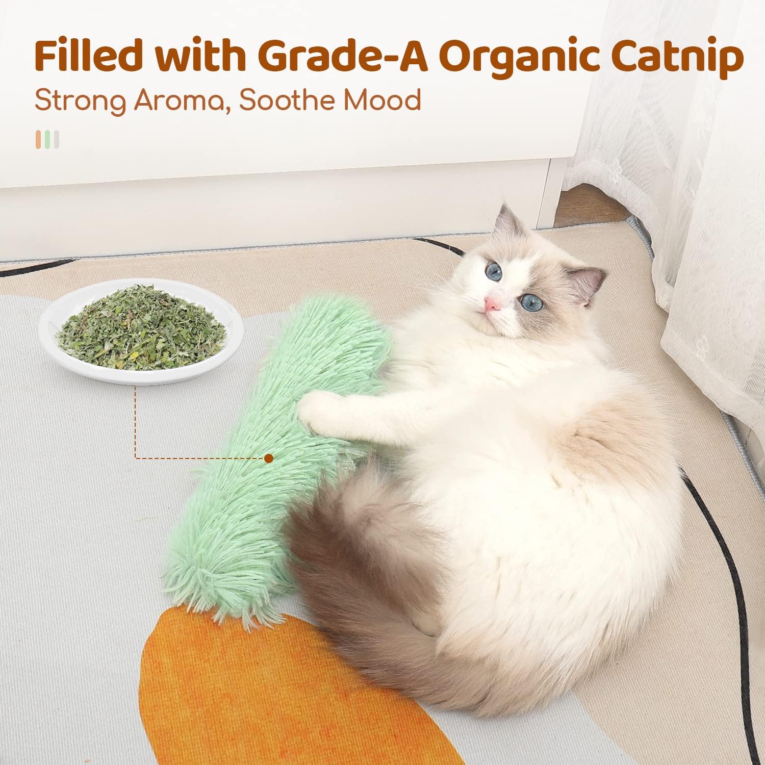 Cat Toys Pillows, 3 Pack, Soft - Catnip Toys review and price