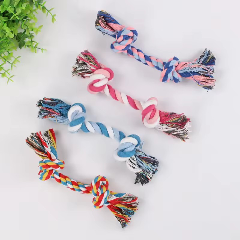 Colorful Pet Cotton Rope Knot  - Pet Dental Chew Toy review and price